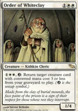 Slightly Played, English - 1 x MTG Order of Whiteclay - Foil Shadowmoor - Image 1