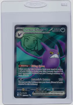 Team Rocket's Crobat ex 217/182 Destined Rivals Pokemon Card Holo Full Art - Image 1