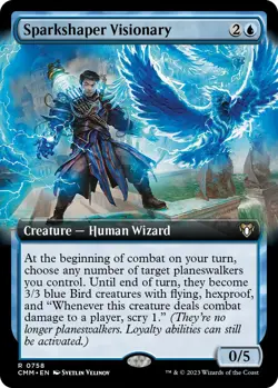 Sparkshaper Visionary (Extended Art) Commander Masters Regular - Image 1