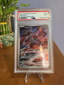 2023 POKEMON PAR EN-PARADOX RIFT 199 GROUDON ILLUSTRATION RARE 199/182 PSA 9 - Image 1