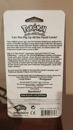 1999 Pokémon Fossil Blister Pack - Factory Sealed - WOTC Aerodactyl - Image 2