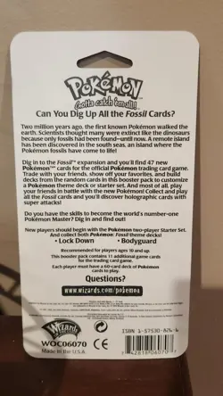 1999 Pokémon Fossil Blister Pack - Factory Sealed - WOTC Aerodactyl - Image 8