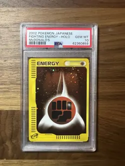 Pokemon Card Fighting Energy Holo E-Minimum McDonald's PSA 10 GEM MINT SWIRL 🌀 - Image 1