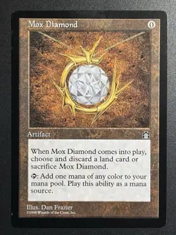 Vintage 1998 MTG Stronghold Mox Diamond Card VERY CLEAN ! See Pics! - Image 1