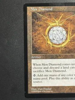 Vintage 1998 MTG Stronghold Mox Diamond Card VERY CLEAN ! See Pics! - Image 3