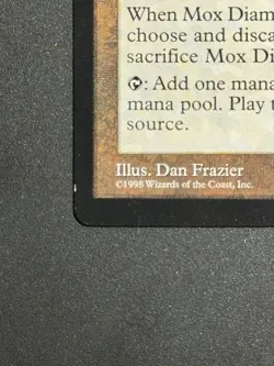 Vintage 1998 MTG Stronghold Mox Diamond Card VERY CLEAN ! See Pics! - Image 5