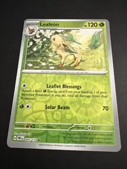 Leafeon Reverse Holo 005/131 Prismatic Evolutions English Pokemon Card - Image 1