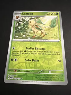 Leafeon Reverse Holo 005/131 Prismatic Evolutions English Pokemon Card - Image 4