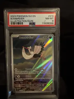 2023 POKEMON SVI EN-SCARLET & VIOLET ILLUSTRATION RARE #219 BOMBIRDIER PSA 8 - Image 3