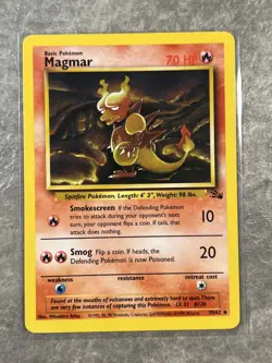 Magmar 39/62 Pokemon TCG Fossil Vintage WOTC Card Regular (Light Play) 3 - Image 1