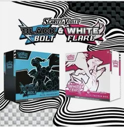 Pokemon TCG SV Black Bolt & White Flare Elite Trainer Box Combo Presale ’25 Seal - Image 6