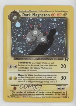 Dark Magneton Holo Pokemon Team Rocket #11 2000 0n64 - Image 1