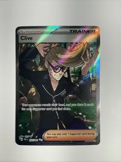 Clive 227/091 Sv: Paldean Fates Holo PokÃ©mon Card Full Art Trainer Ultra Rare - Image 1