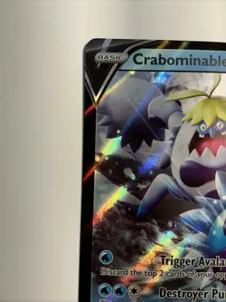 Crabominable V 076/264 Swsh08: Fusion Strike Holo Pokemon TCG Ultra Rare Card - Image 2