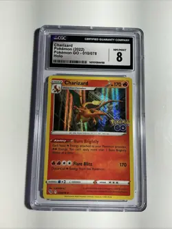 Charizard 010/078 PokÃ©mon GO Holo CGC 8 Pokemon Graded Card TCG - Image 1