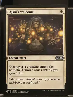 Ajani's Welcome M19 NM The List Mystery MTG Magic Card - Image 1