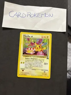 Pokemon Card Pikachu Birthday 24-Holo Black Star Promo-Psa 8/9U-nm/Mint! - Image 1