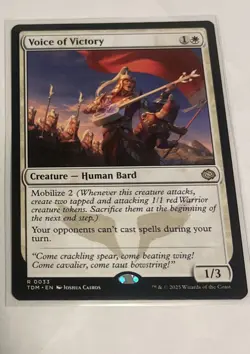 Voice of Victory MTG Tarkir: Dragonstorm Rare 33 NM - Image 1