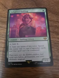 MTG - Delighted Halfling - Lord Of The Rings: Tales of Middle-Earth #158 - MINT - Image 1