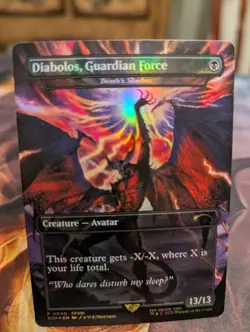 MTG Final Fantasy Diabolos, Guardian Force / Death's Shadow Foil SCH top 8 promo - Image 1