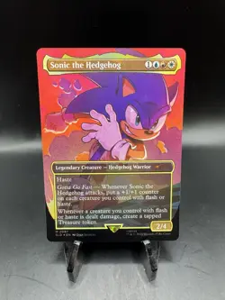 Sonic the Hedgehog FOIL Sonic Secret Lair MTG IN HAND - Image 1