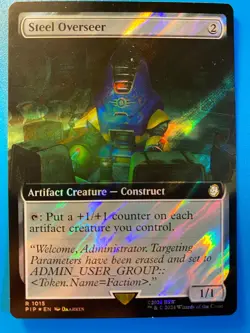 MTG 1x Surge FOIL Steel Overseer 1015 Universes Beyond: Fallout Magic the x1 NM - Image 1