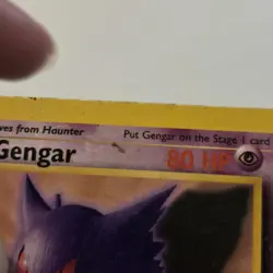 Gengar 20/62 HP/DMG 1st Edition Non-Holo Fossil Rare PokÃ©mon Card - Image 5