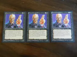 3x MTG Priest of Yawgmoth Antiquities - Light Play - Image 1
