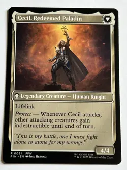 Cecil Dark Knight / Redeemed Paladin 91 MTG Final Fantasy 2025 MT - 9.0 Rare Reg - Image 10