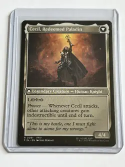 Cecil Dark Knight / Redeemed Paladin 91 MTG Final Fantasy 2025 MT - 9.0 Rare Reg - Image 2
