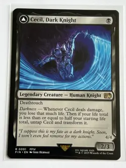Cecil Dark Knight / Redeemed Paladin 91 MTG Final Fantasy 2025 MT - 9.0 Rare Reg - Image 3
