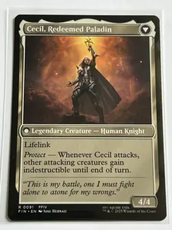 Cecil Dark Knight / Redeemed Paladin 91 MTG Final Fantasy 2025 MT - 9.0 Rare Reg - Image 4