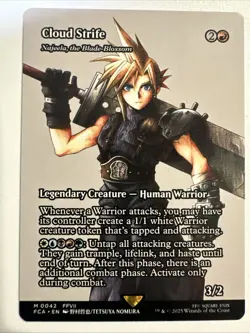Cloud Strife / Najeela Blade Blossom 42 MTG Final Fantasy 2025 MT 9.0 + Non Foil - Image 1