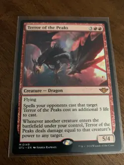 Terror of the Peaks Outlaws of Thunder Junction Regular Card NM Condition MTG - Image 1