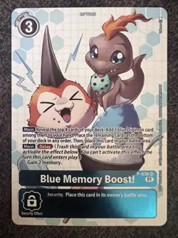 Digimon Card Game Blue Memory Boost! BT7 P-036 Alt Art Next Adventure NM - Image 1