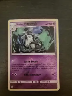 Unified Minds Alolan Marowak Reverse Holo Rare Pokemon Card 75/236 NM - Image 1