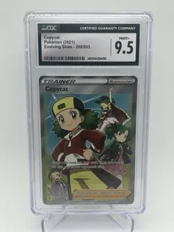 CGC Graded 9.5 Mint+ Copycat 200/203 Evolving Skies Pokemon Card - Image 1