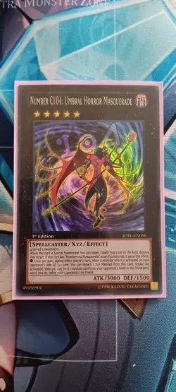 YuGiOh Number C104: Umbral Horror Masquerade JOTL-EN056 (SR) (NM) 1st Edition - Image 1