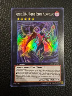 YuGiOh Number C104: Umbral Horror Masquerade JOTL-EN056 (SR) (NM) 1st Edition - Image 1