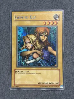 *MISPRINT Gemini Elf LON-000 NM Reverse Secret Foil Faded Yugioh - Image 1