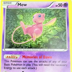 Pokémon TCG Mew 29/124 Holo Rare Fates Collide Set Card 2016 LP - Image 12