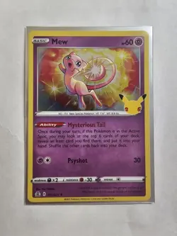 Mew Holo Rare Pokemon Card 011/025 Celebrations Near Mint - Image 3