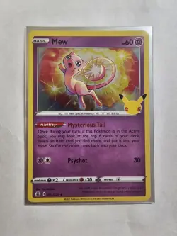 Mew Holo Rare Pokemon Card 011/025 Celebrations Near Mint - Image 7