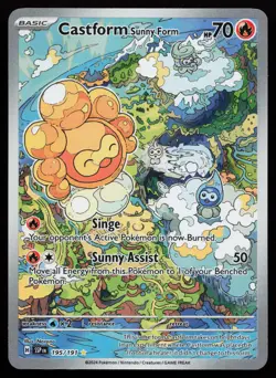 Castform Sunny Form 195/191 SV08: Surging Sparks Pokémon Card - Image 3