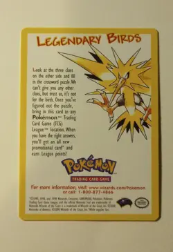 Pokémon TCG - Articuno (#22) & Legnd. Birds Clue Card!!! [Aoki Error] NM/Mint!!! - Image 9