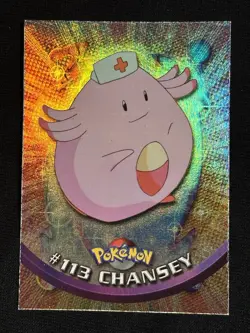 2000 Pokemon Topps Rainbow Holo Chansey #113 Ultra Rare Card - Image 1