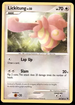 Pokemon Card Lickitung LV.23 Majestic Dawn 39/100 NEAR MINT Non-Holo Uncommon!!! - Image 2