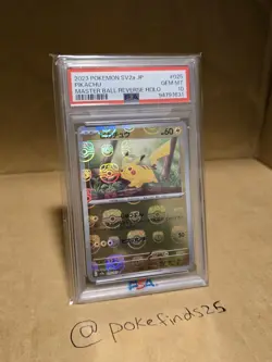 PSA 10 Pikachu Master Ball Reverse Holo 025/165 sv2a 151  Pokemon Card  Japanese - Image 2