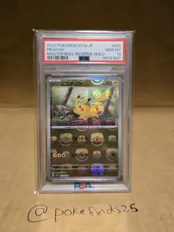 PSA 10 Pikachu Master Ball Reverse Holo 025/165 sv2a 151  Pokemon Card  Japanese - Image 7
