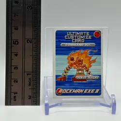 Navi Chip Flame Man Rock man Mega Man EXE 3 Magazine Exclusive Card TCG Japan - Image 2